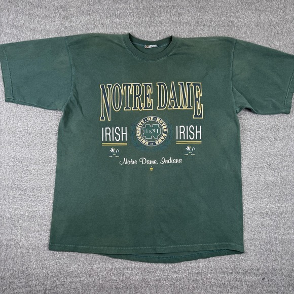 Vintage Notre Dame Fighting Irish Shirt Mens 2XL NCAA Football College 90s - Picture 1 of 7